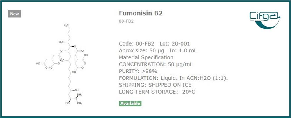 Fumonisin B2 Certified Reference Materials